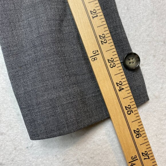 Banana Republic Blazer Womens 8 Gray One Button Wool Blend Jacket - Picture 6 of 14